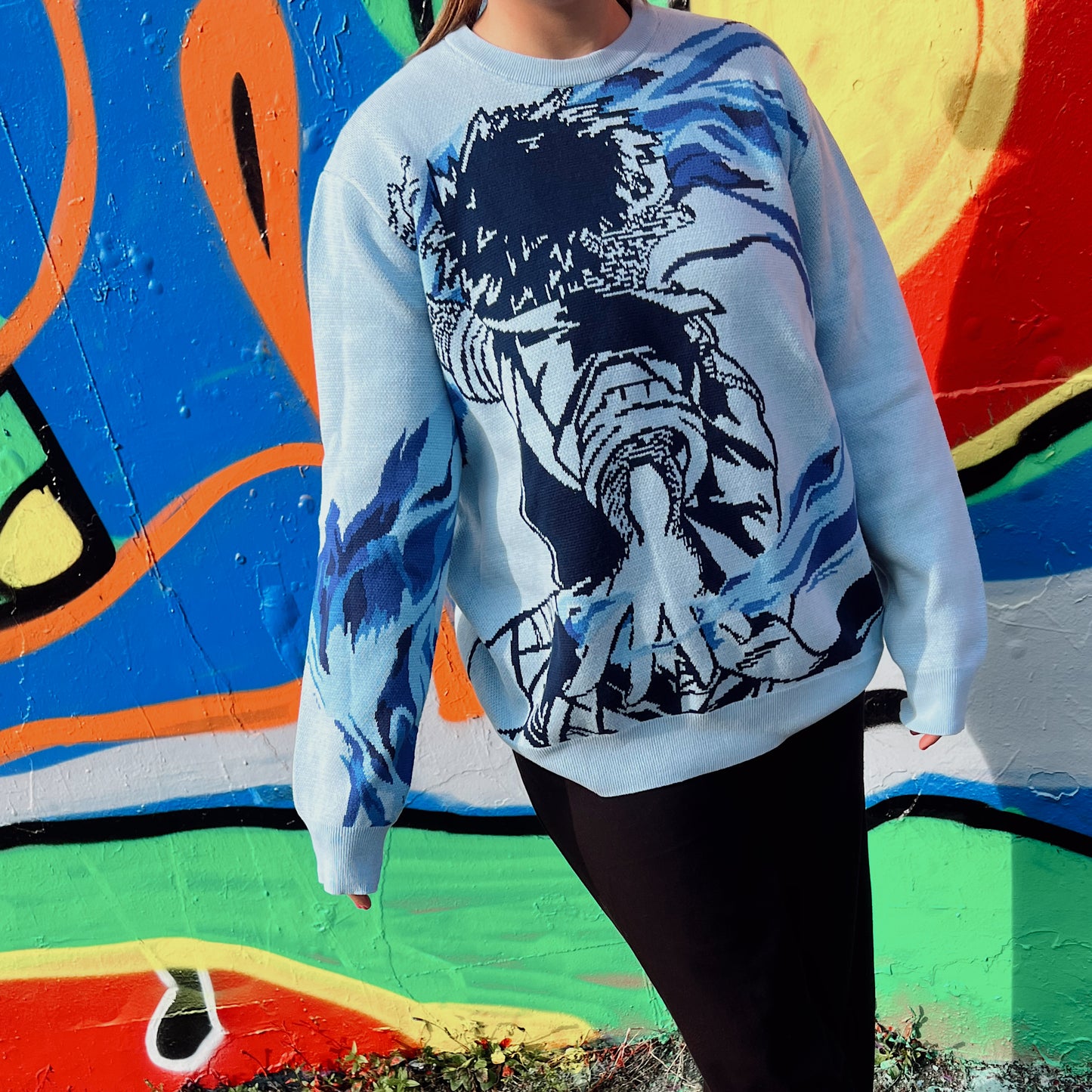 Blue Fire Sweater